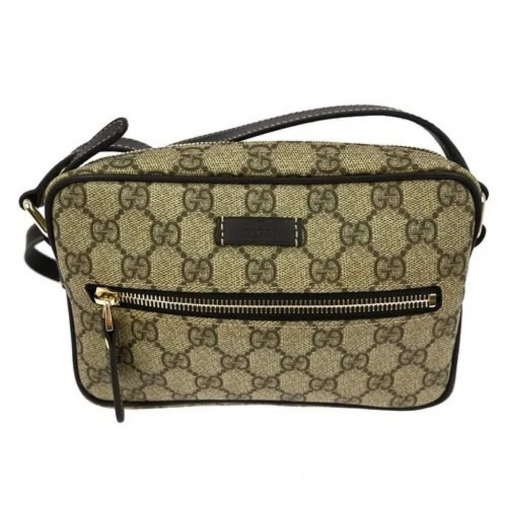 BUYIT GUCCI BEIGE PVC GG SHOULDER BAG 201447 467891 NQ02733